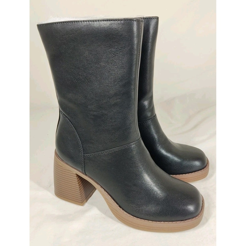 Sun‎ + Stone Womens Aleenn Mid-Calf Boots | Black | 6.5 Medium